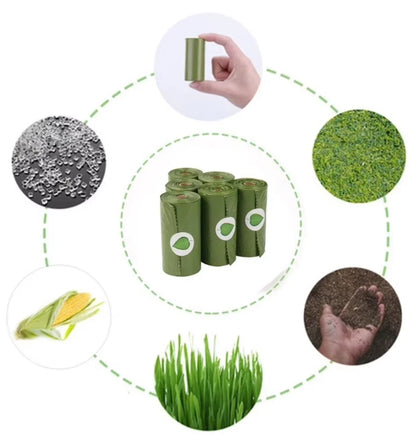 Dog Poop Bags 270 Ct Biodegradable Leakproof Pet Waste Bags Strong Durable Green