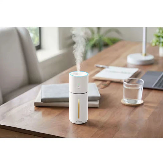 Portable Humidifier 10oz USB-C Rechargeable w/ LED Accent Light - Vissani -New